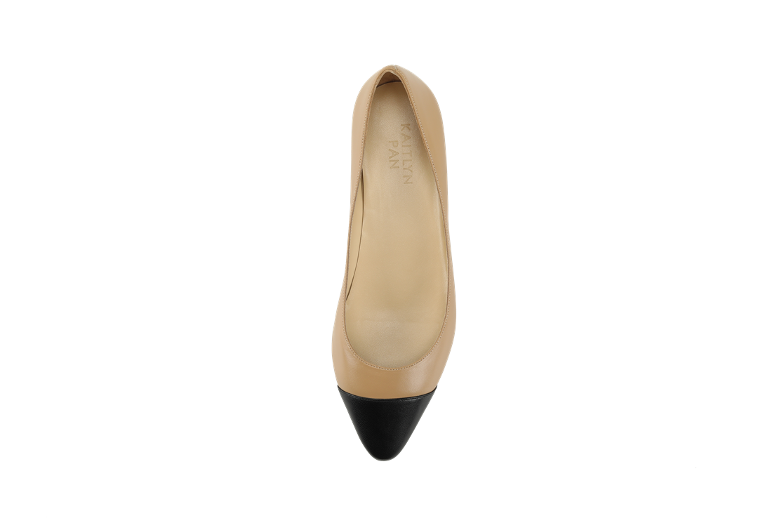 Natalia Two Toned Flats - Kaitlyn Pan Shoes