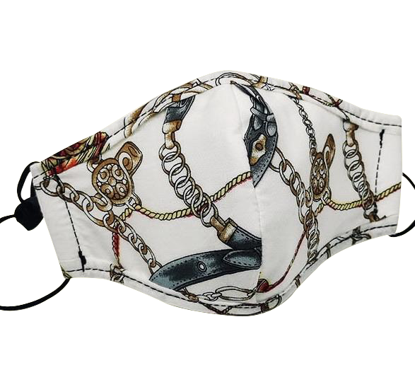 Washable Masks with Chain Print - Kaitlyn Pan Shoes