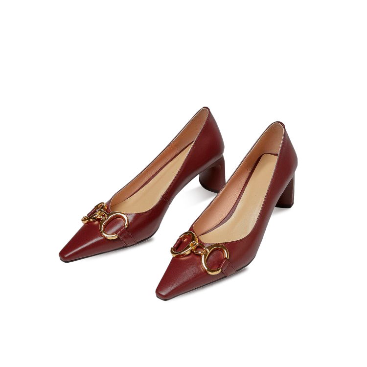 Gigi Square Pointed Toe Block Heel Pumps - Kaitlyn Pan Shoes