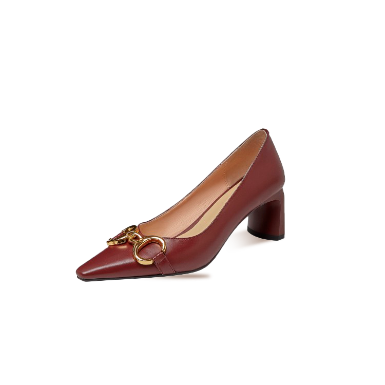 Gigi Square Pointed Toe Block Heel Pumps - Kaitlyn Pan Shoes