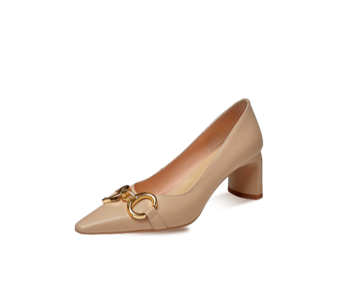 Gigi Square Pointed Toe Block Heel Pumps - Kaitlyn Pan Shoes