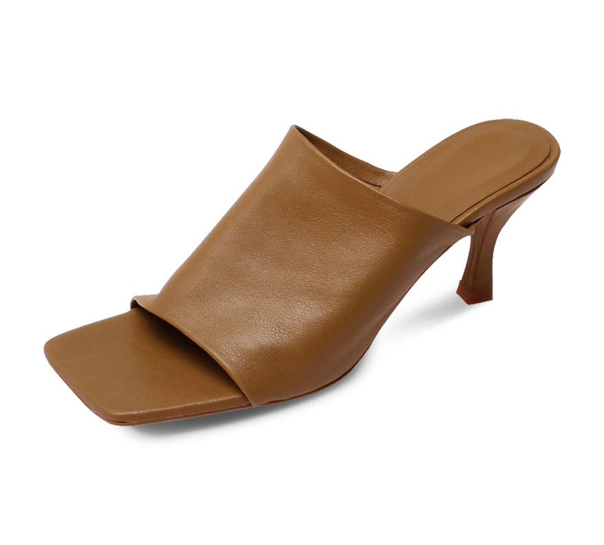 Katie Mid Heel Square Toe Sandals - Kaitlyn Pan Shoes