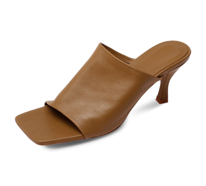 Katie Mid Heel Square Toe Sandals - Kaitlyn Pan Shoes