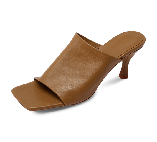 Katie Mid Heel Square Toe Sandals - Kaitlyn Pan Shoes