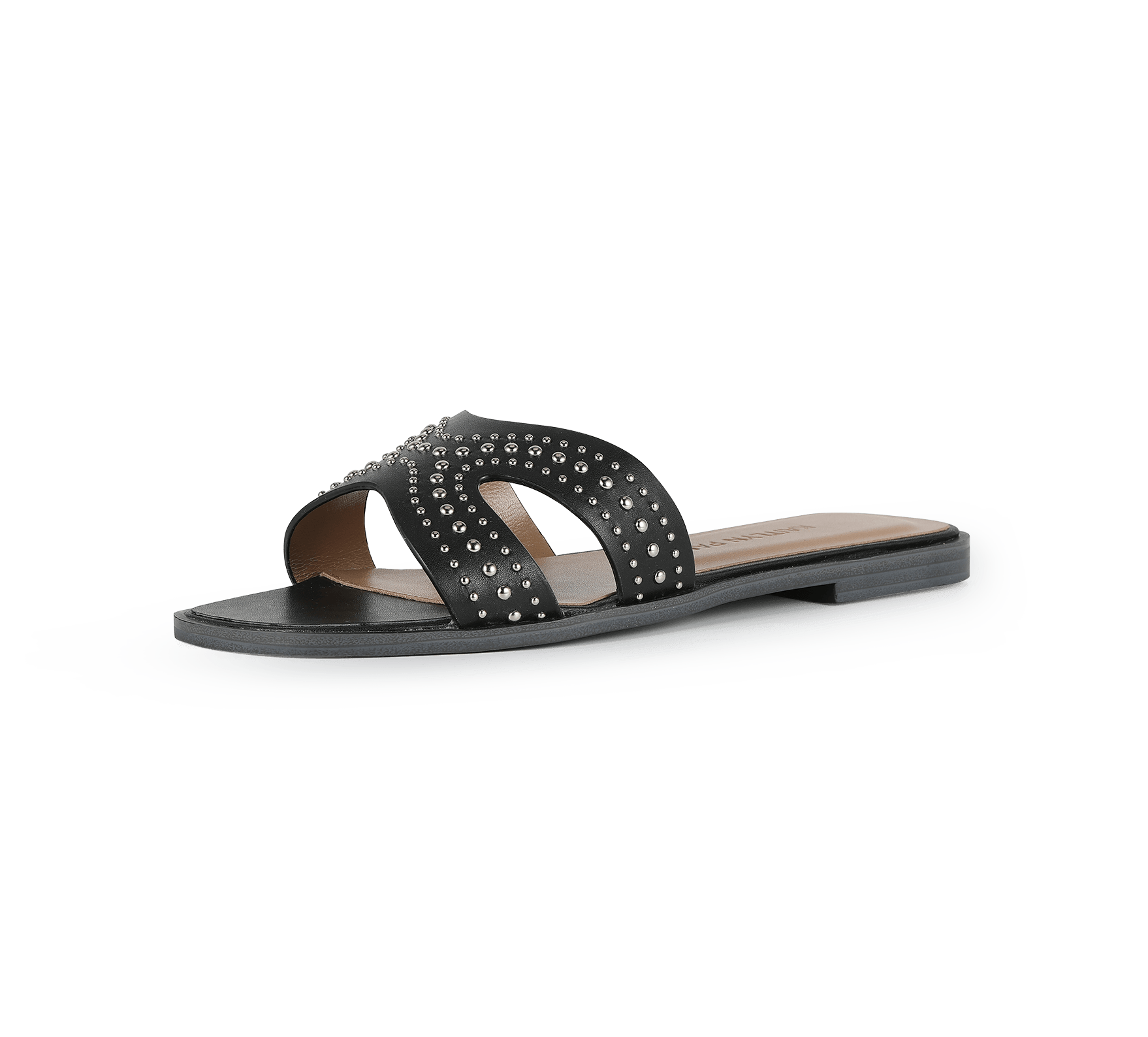 Ceres Cut Out Genuine Leather Slippers - Kaitlyn Pan Shoes