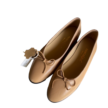 Euphoria Genuine Lambskin Bow Ballet Flats