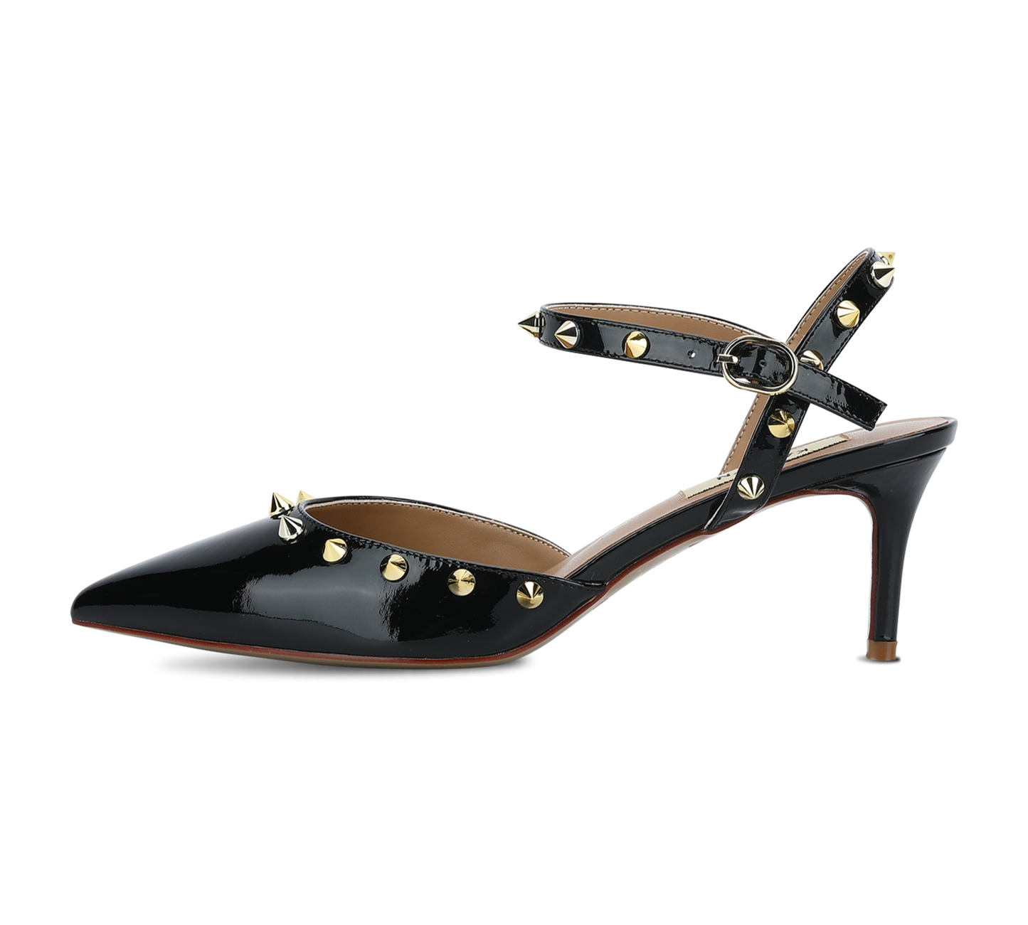 Studded Mid Heel Slingbacks - Kaitlyn Pan Shoes