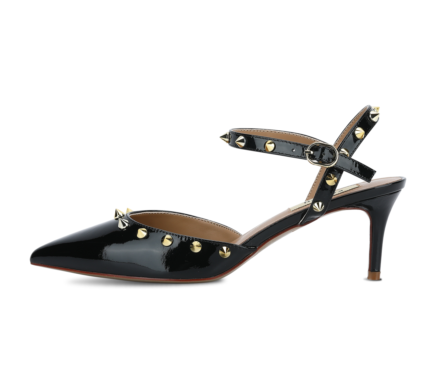 Studded Mid Heel Slingbacks - Kaitlyn Pan Shoes