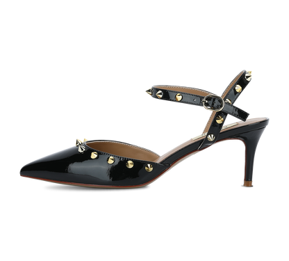 Studded Mid Heel Slingbacks - Kaitlyn Pan Shoes