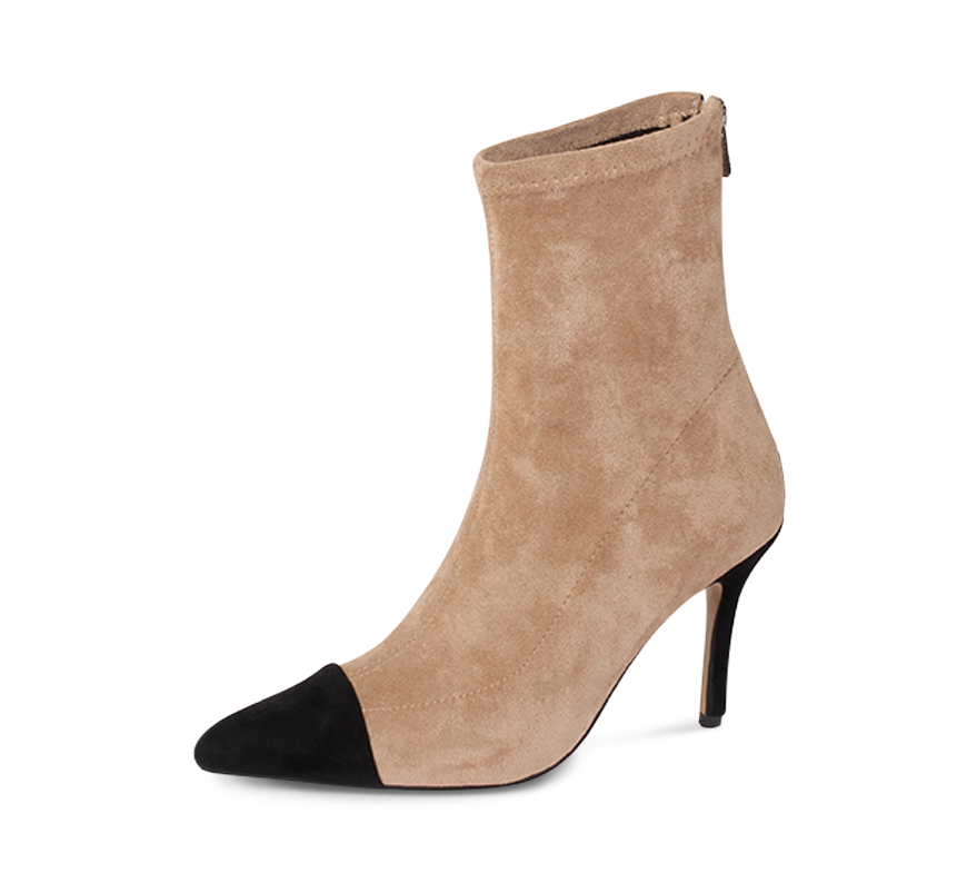 Two Tone Ankle Boots - Kaitlyn Pan Shoes