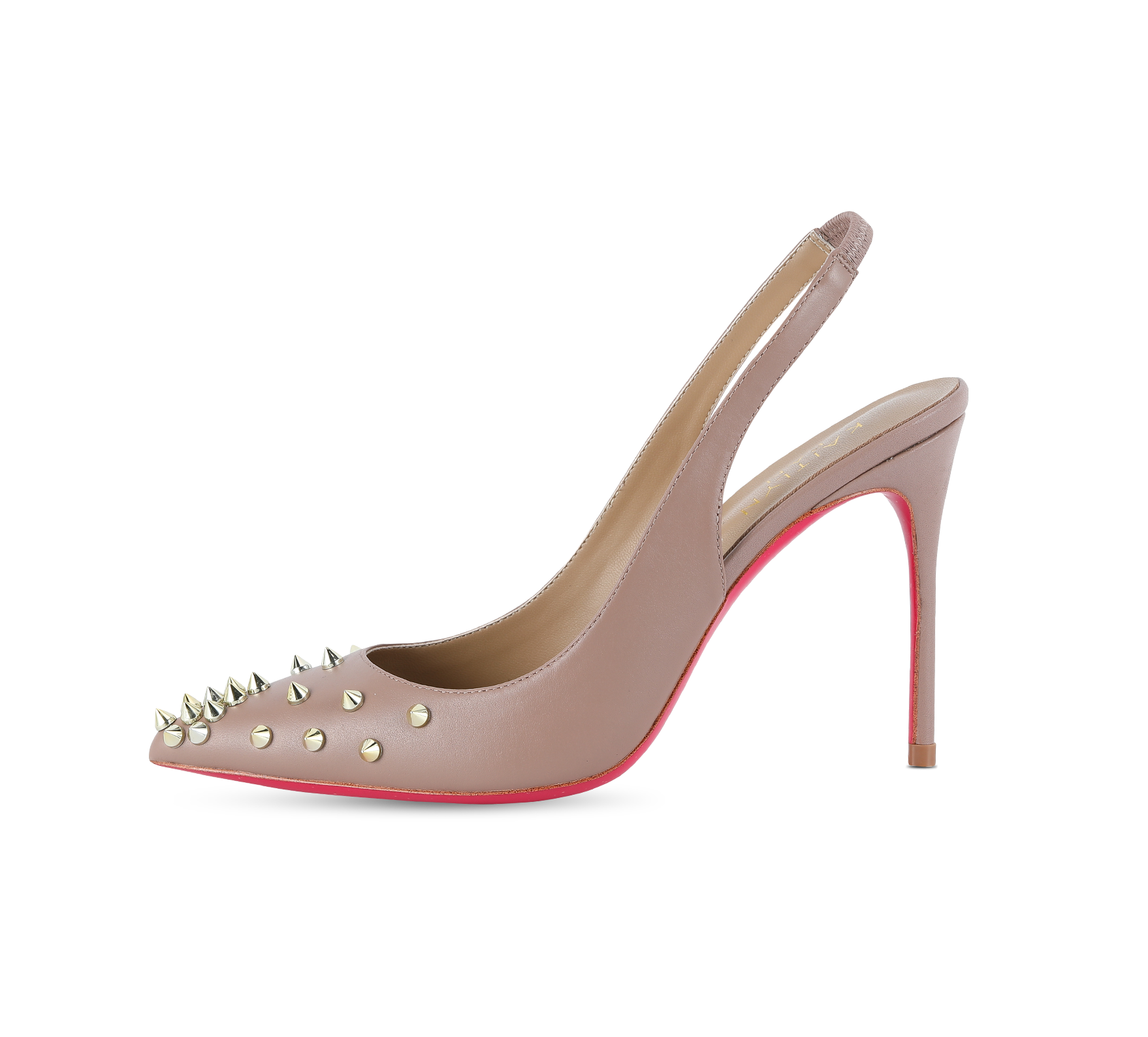 Spiky Slingback Pink Sole Pumps - Kaitlyn Pan Shoes