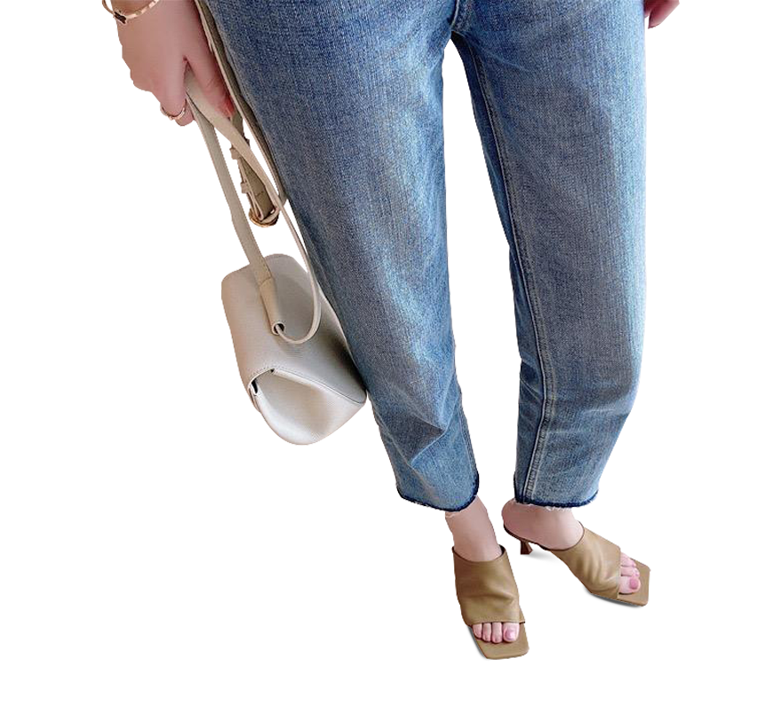 Katie Mid Heel Square Toe Sandals - Kaitlyn Pan Shoes