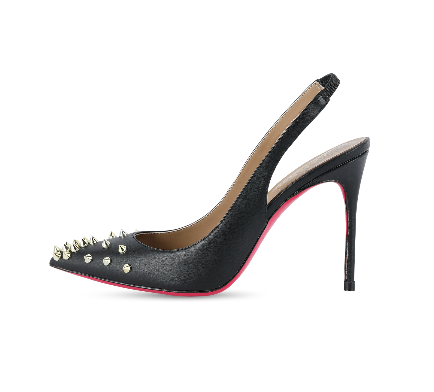 Spiky Slingback Pink Sole Pumps - Kaitlyn Pan Shoes