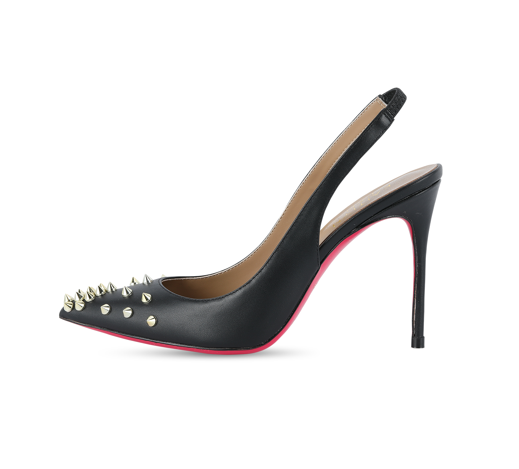Spiky Slingback Pink Sole Pumps - Kaitlyn Pan Shoes