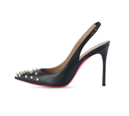 Spiky Slingback Pink Sole Pumps - Kaitlyn Pan Shoes