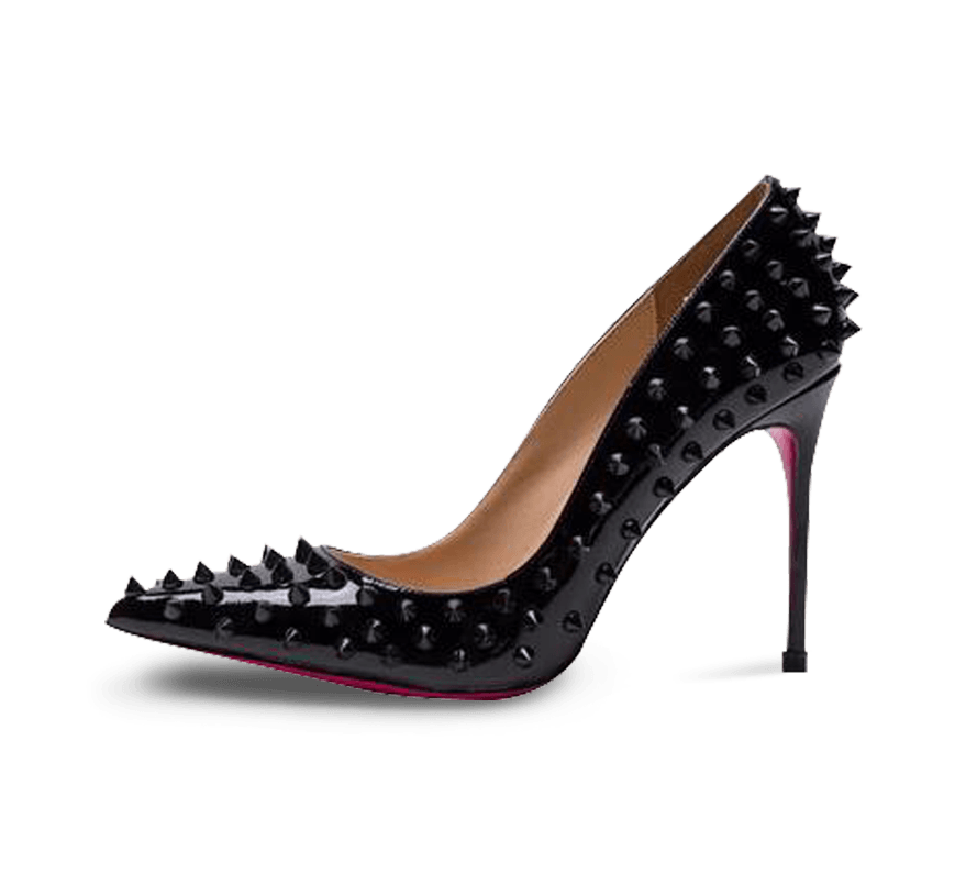Spikes Pink Sole High Heel Pumps - Kaitlyn Pan Shoes