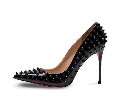 Spikes Pink Sole High Heel Pumps - Kaitlyn Pan Shoes