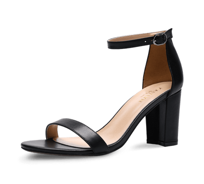 Heather Block High Heel Sandals - Kaitlyn Pan Shoes