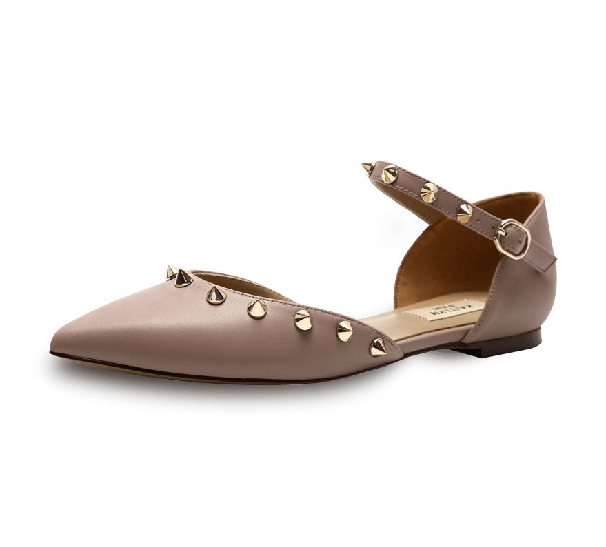 Spiky D'orsay Flats - Kaitlyn Pan Shoes