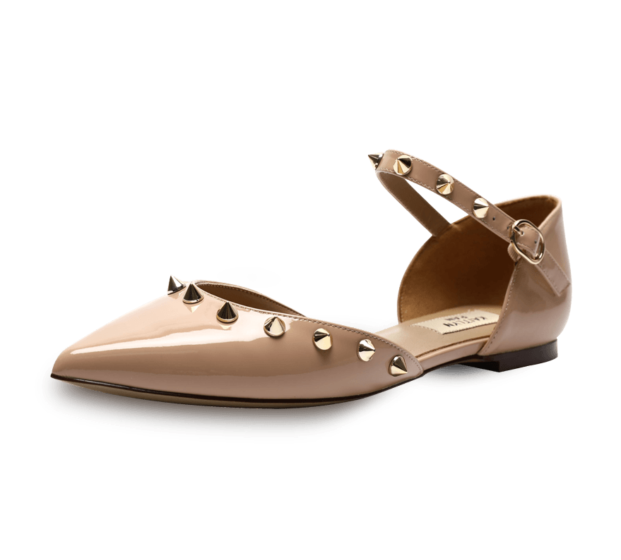 Spiky D'orsay Flats - Kaitlyn Pan Shoes