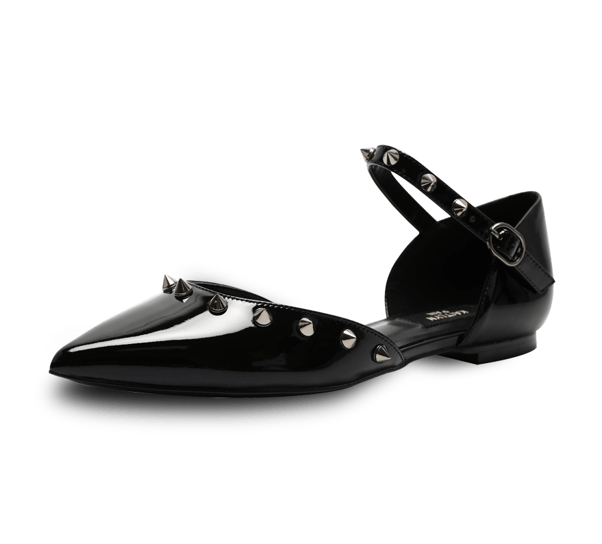 Spiky D'orsay Flats - Kaitlyn Pan Shoes