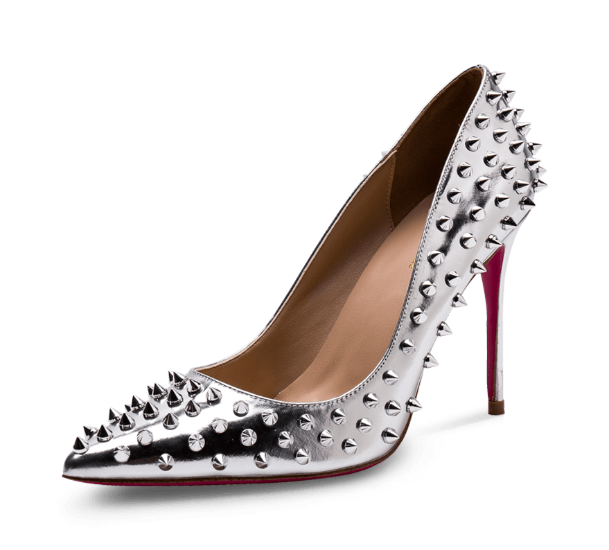 Spikes Pink Sole High Heel Pumps - Kaitlyn Pan Shoes