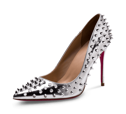Spikes Pink Sole High Heel Pumps - Kaitlyn Pan Shoes