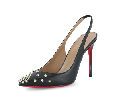 Spiky Slingback Pink Sole Pumps - Kaitlyn Pan Shoes