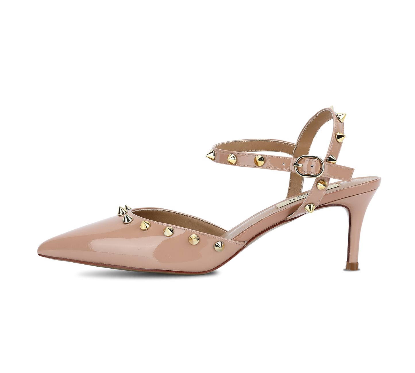 Studded Mid Heel Slingbacks - Kaitlyn Pan Shoes