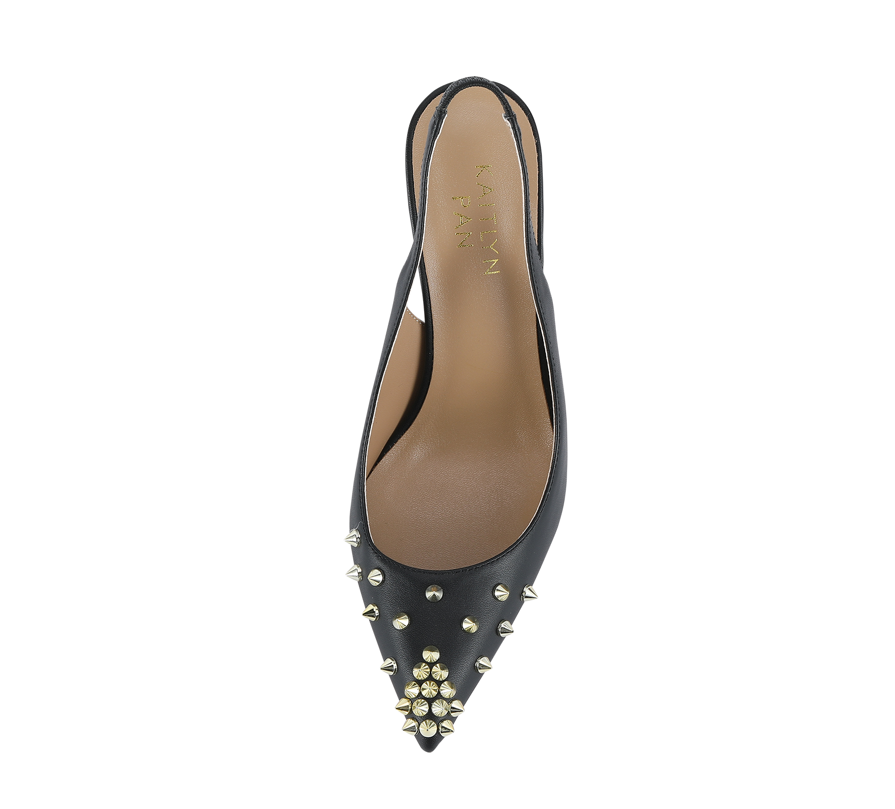 Spiky Slingback Pink Sole Pumps - Kaitlyn Pan Shoes