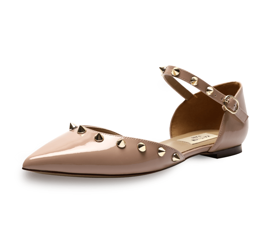 Spiky D'orsay Flats - Kaitlyn Pan Shoes