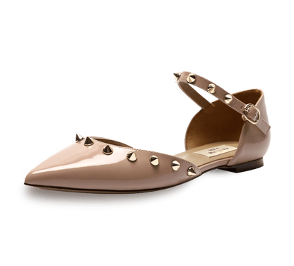 Spiky D'orsay Flats - Kaitlyn Pan Shoes