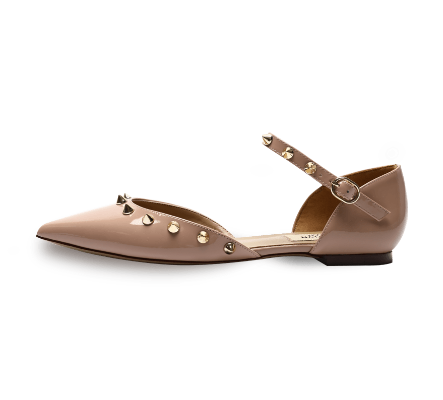 Spiky D'orsay Flats - Kaitlyn Pan Shoes