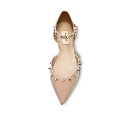Spiky D'orsay Flats - Kaitlyn Pan Shoes
