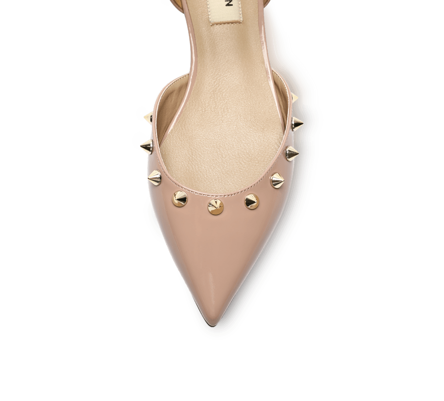 Spiky D'orsay Flats - Kaitlyn Pan Shoes