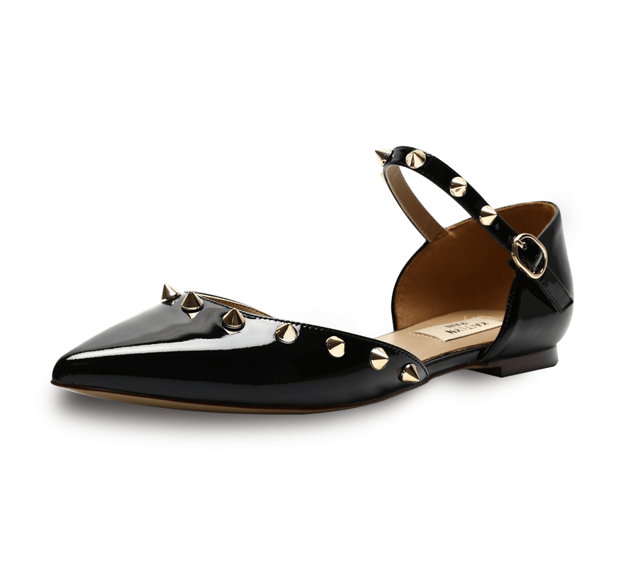 Spiky D'orsay Flats - Kaitlyn Pan Shoes