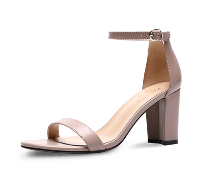 Heather Block High Heel Sandals - Kaitlyn Pan Shoes