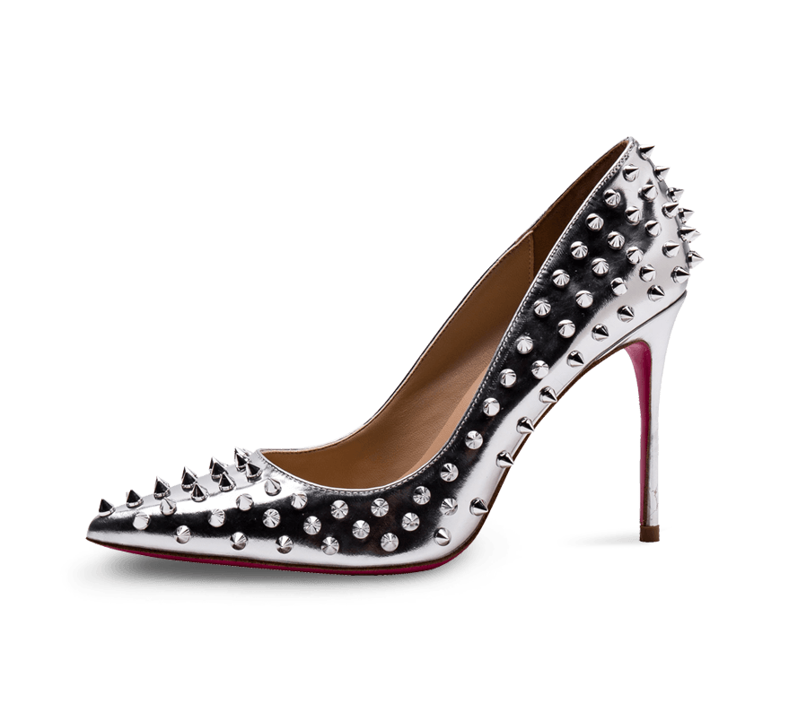 Spikes Pink Sole High Heel Pumps - Kaitlyn Pan Shoes
