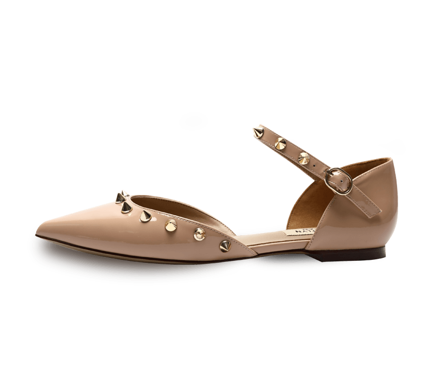 Spiky D'orsay Flats - Kaitlyn Pan Shoes