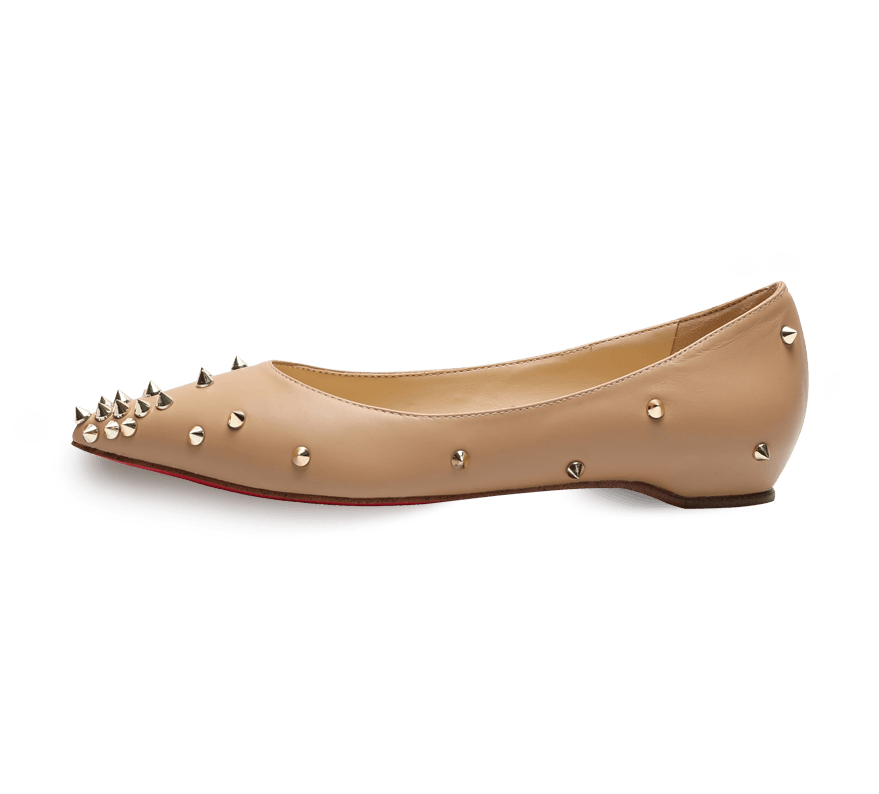 Skittle Studded Leather Flats - Kaitlyn Pan Shoes