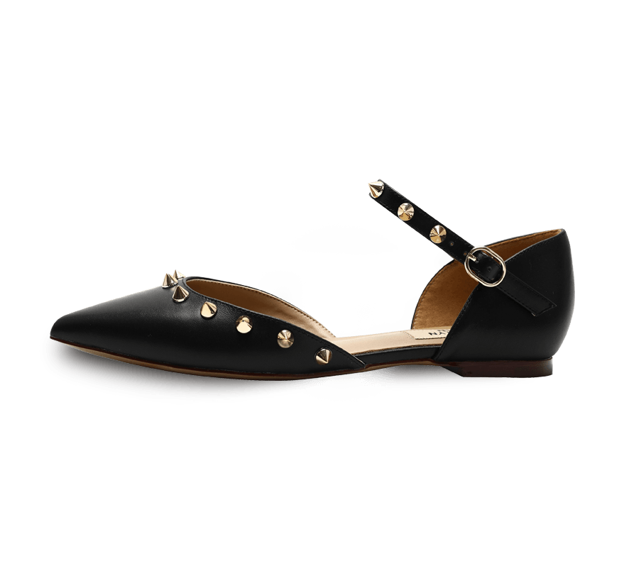 Spiky D'orsay Flats - Kaitlyn Pan Shoes