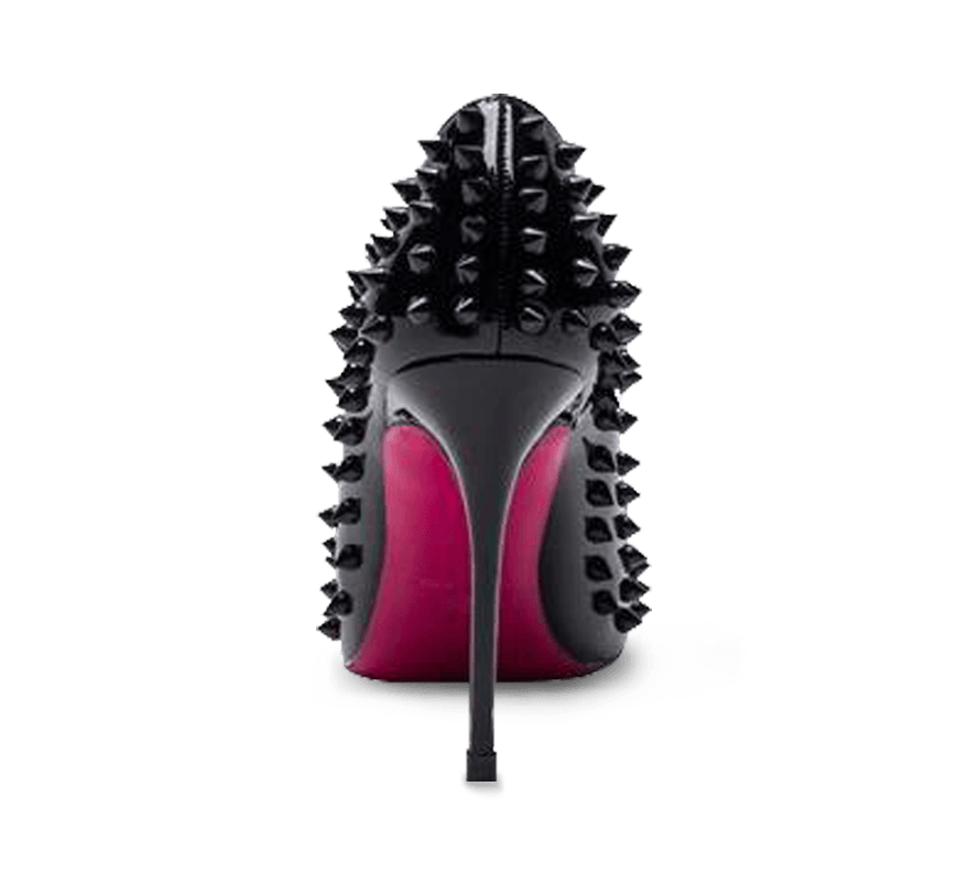 Spikes Pink Sole High Heel Pumps - Kaitlyn Pan Shoes