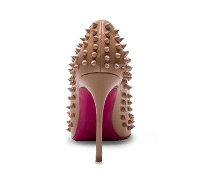 Spikes Pink Sole High Heel Pumps - Kaitlyn Pan Shoes