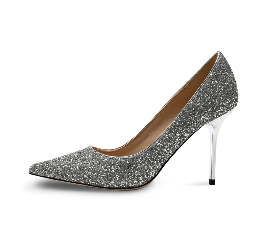 Calista Glittery High Heel Pumps - Kaitlyn Pan Shoes