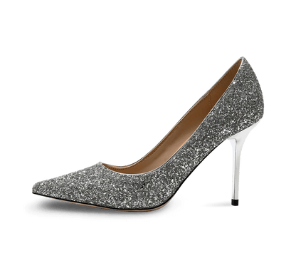 Calista Glittery High Heel Pumps - Kaitlyn Pan Shoes