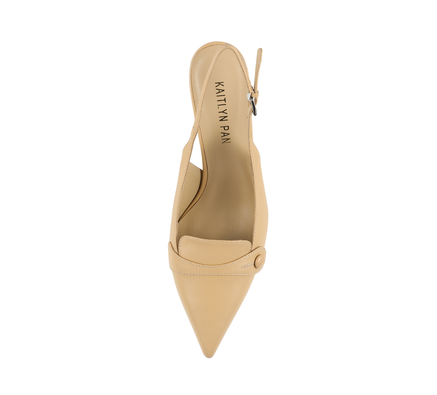 Pointed Toe Kitten Heel Slingbacks - Kaitlyn Pan Shoes