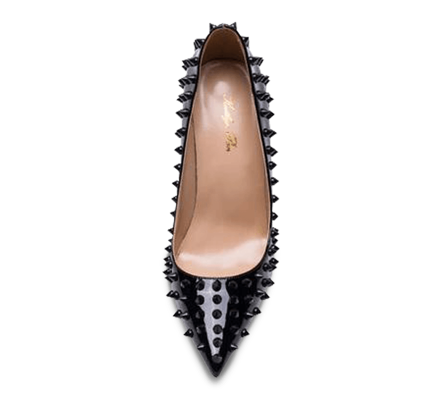 Spikes Pink Sole High Heel Pumps - Kaitlyn Pan Shoes