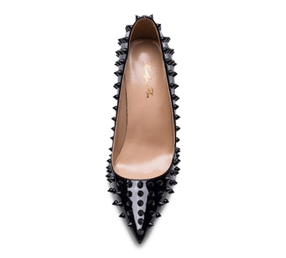 Spikes Pink Sole High Heel Pumps - Kaitlyn Pan Shoes