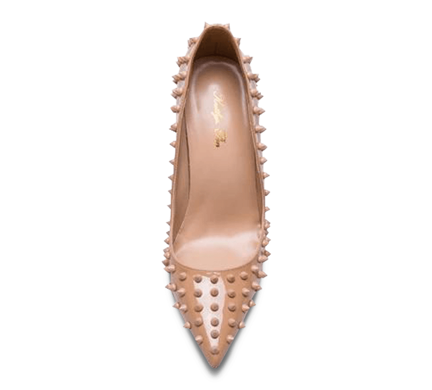 Spikes Pink Sole High Heel Pumps - Kaitlyn Pan Shoes