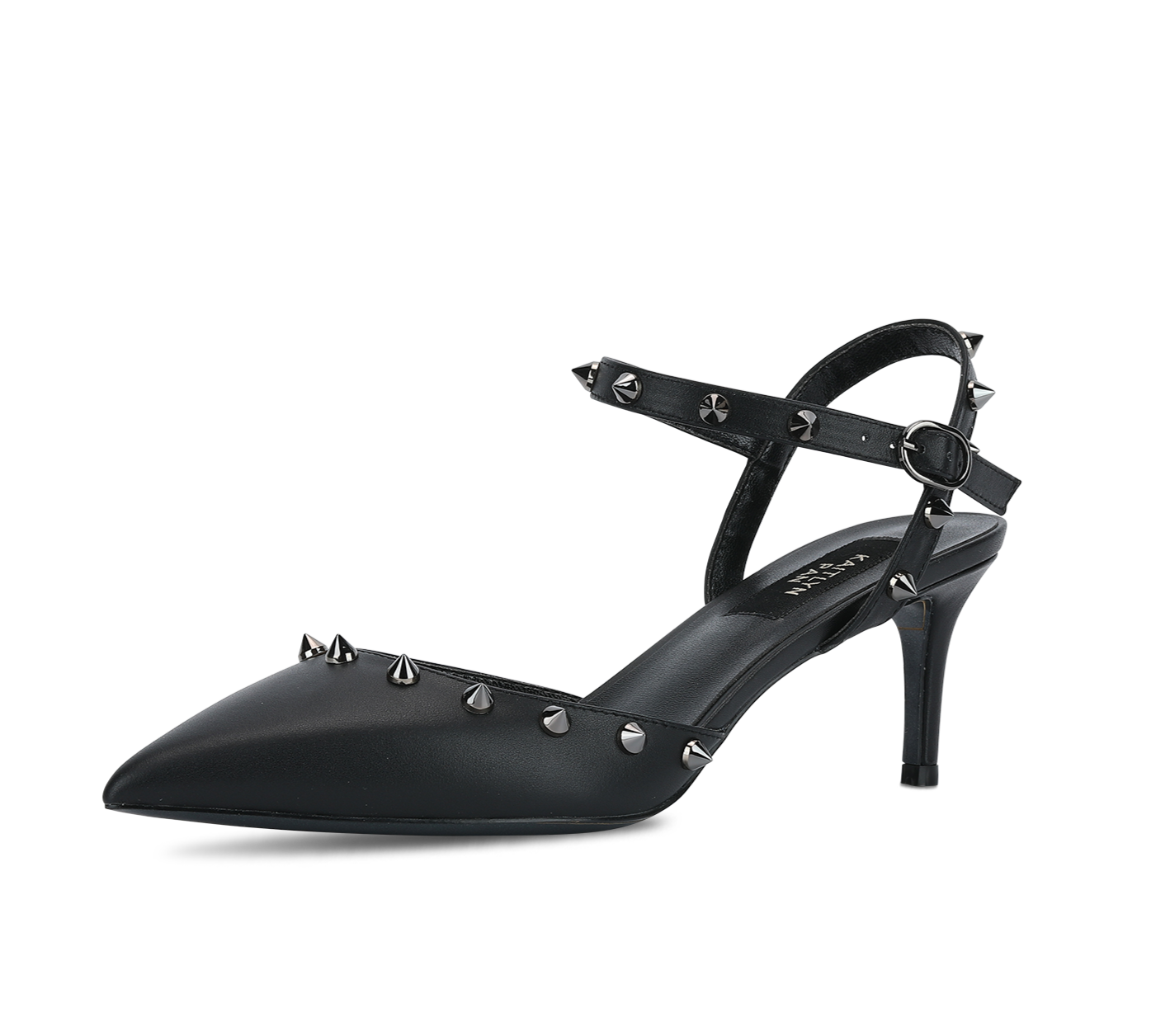 Studded Mid Heel Slingbacks - Kaitlyn Pan Shoes